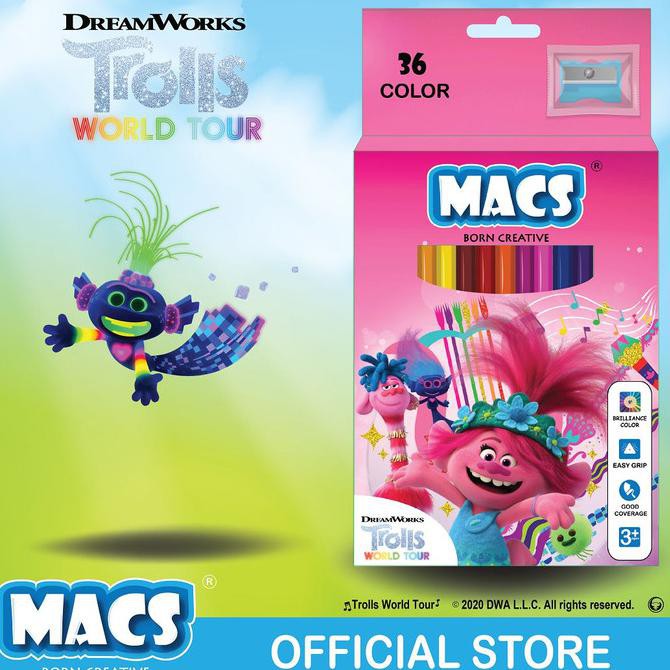 

Pensil Warna Trolls World Tour MACS 36 Color Pencil