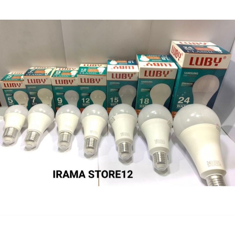 LAMPU LED BOHLAM LUBY CLASSIC 5W,7W,9W,12W,15W,18W,24W Lampu bulb garansi 1 tahun cahaya putih