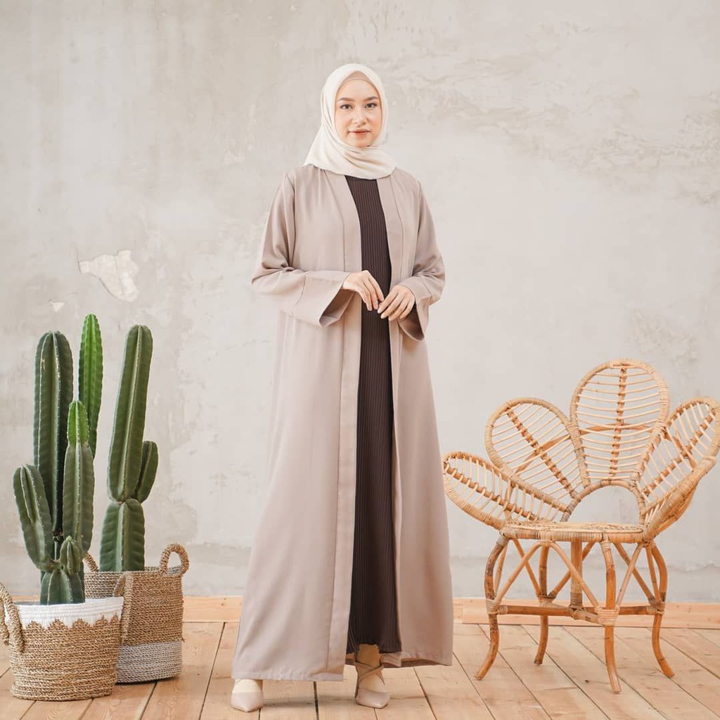 

Irsalina Basic Abaya Outer Taupe