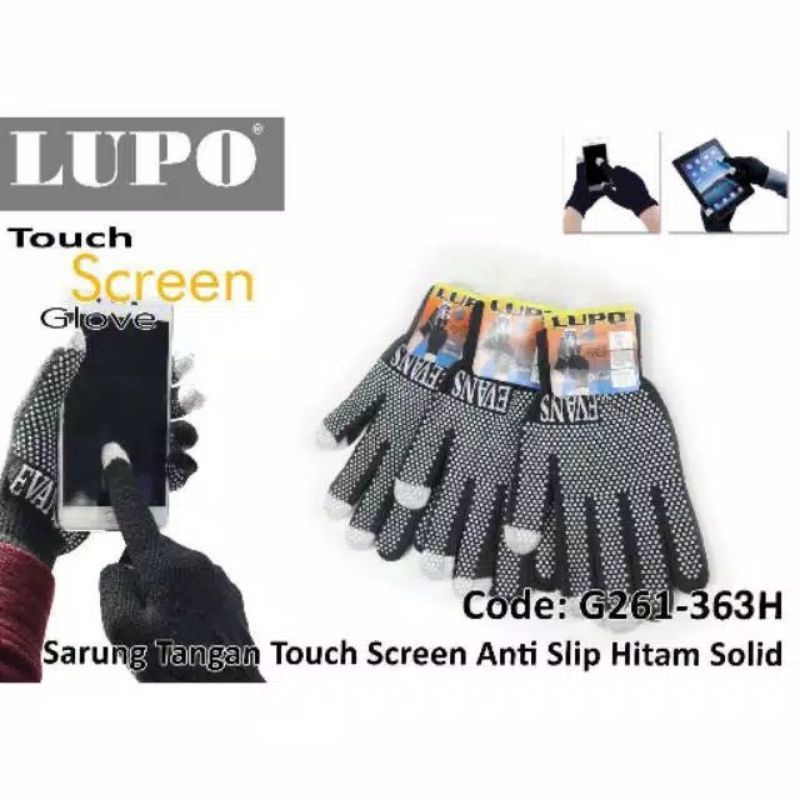 Sepasang Sarung Tangan  Touch Screen Anti Selip Full Jari Import