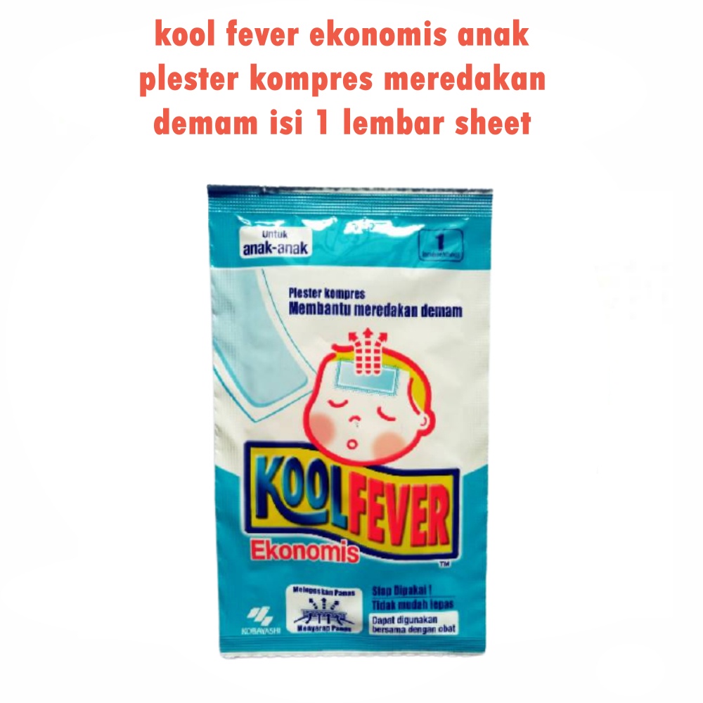 KOOL FEVER EKONOMIS ANAK PLESTER KOMPRES PENURUN PANAS ISI 1 LEMBAR