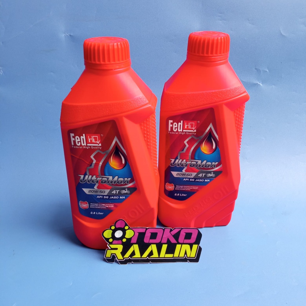Termurah Oil Motor Bebek Honda oli federaL Ultramax 0,8L  20W.50 FED HQ Isi 800 Ml ASLI 100%