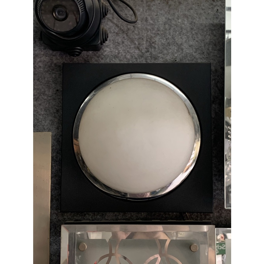 Lampu baret plafon teras kaca 205 / 9 inch Black