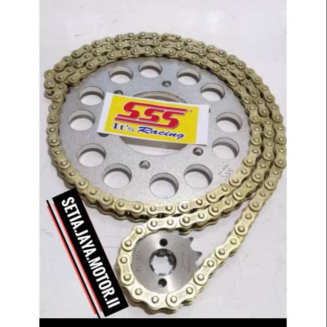 Jual Gear sss yamaha XSR 155 428/415 rantai gold 1set. Shopee Indonesia