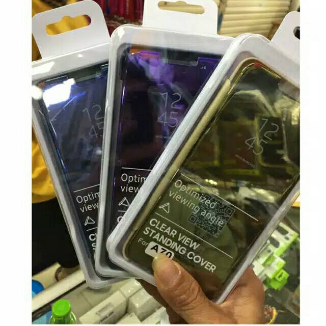 flip cover mirror standing samsung A70