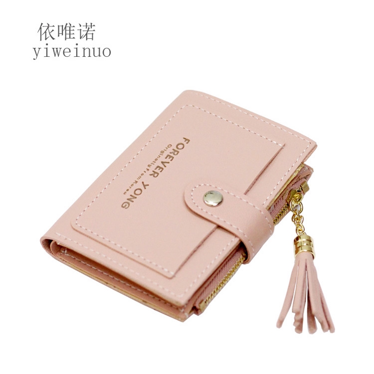 Dompet Wanita Bagian Pendek Versi Korea Rumbai Baru Lucu Dompet Gadis Tipis Perubahan Kecil Dompet I Shopee Indonesia