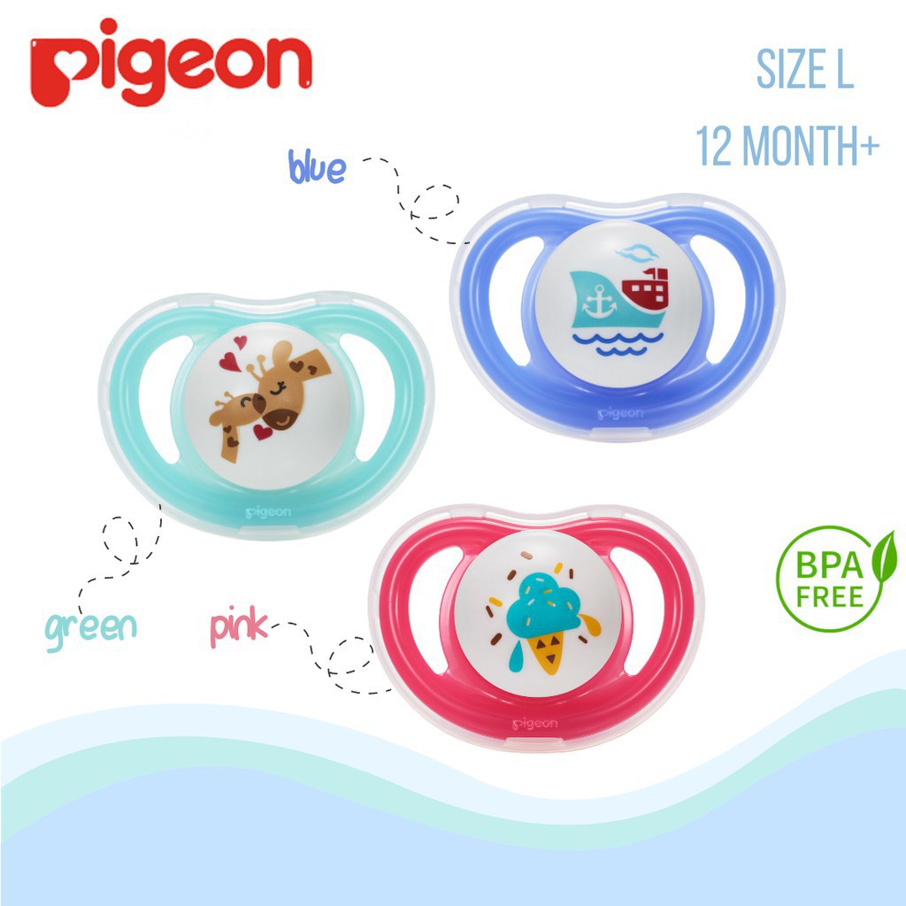 Pigeon Minilight Pacifier Empeng Bayi Size S M L Untuk 0M -12M+