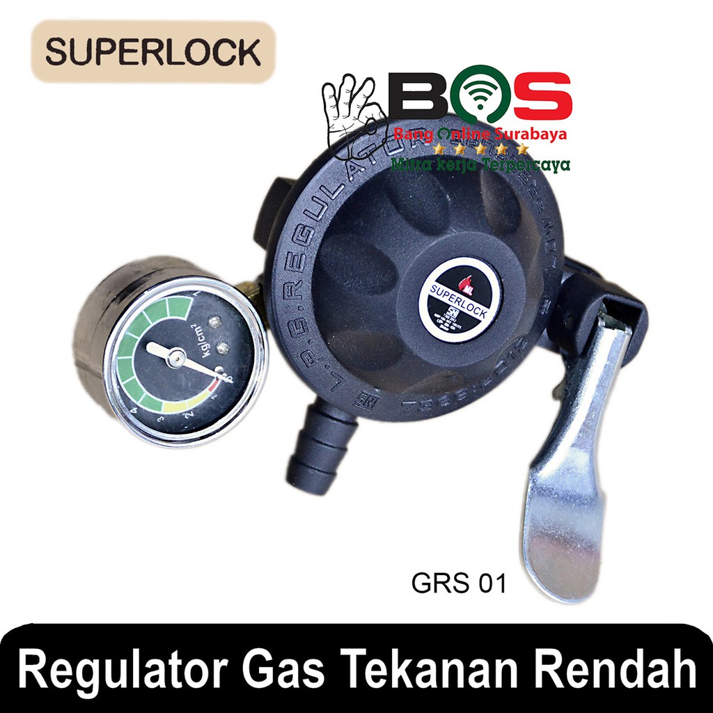 Regulator Meter Tekanan Rendah Merk Superlock Gascomp GRS-01 GRS01 GRS 01