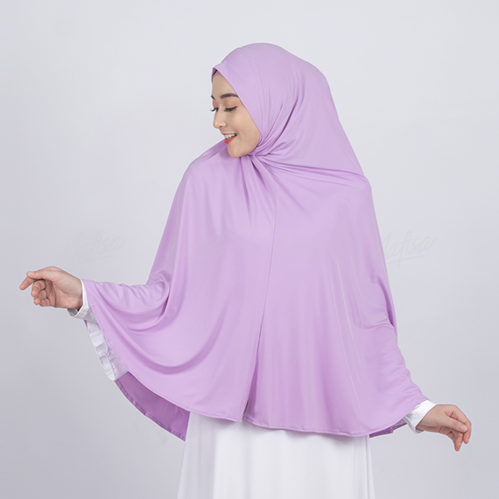 Hijab Khimar Jumbo Nafisa salsabila | Jilbab Instan Syari Antem Tanpa Pet Kerudung Instan Antem