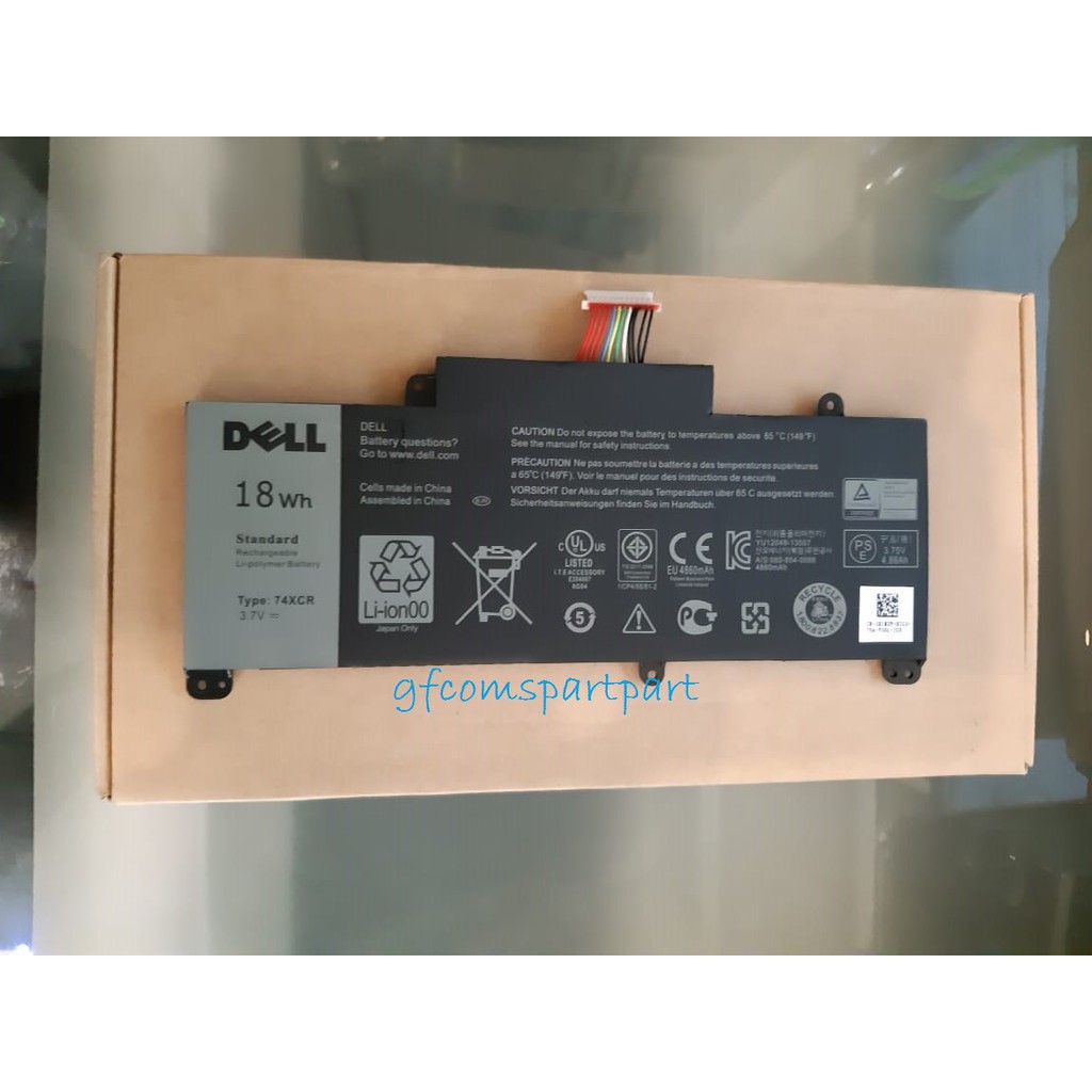 Baterai Battery For Dell Venue 8 Pro (5830) 32GB T01D Tablet 074XCR 3.7V 18W