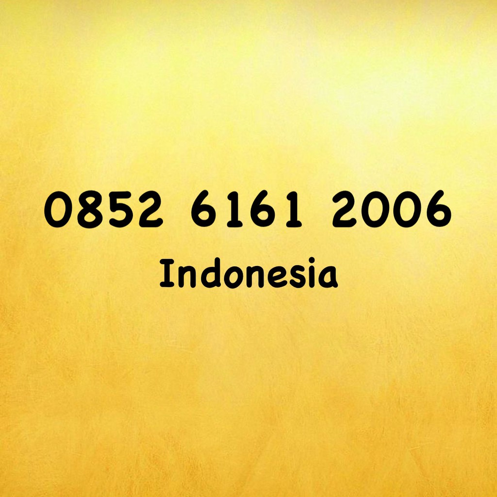 Nomor Cantik Kartu AS Seri Tahun - 06 - 0852 6161 2006