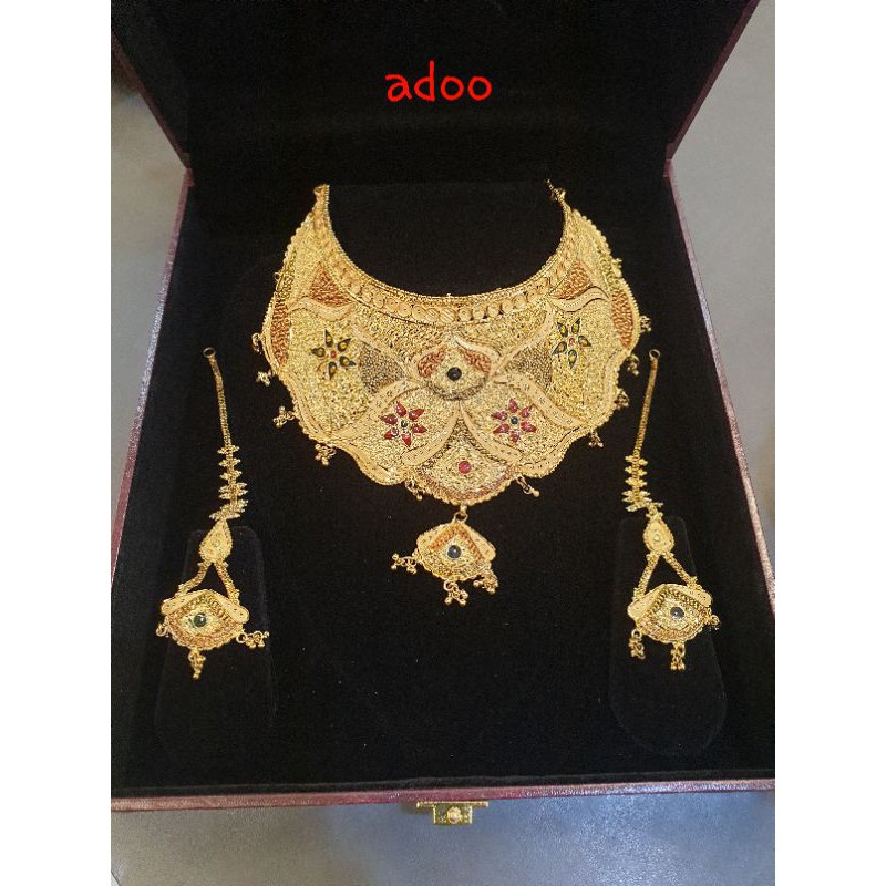 kalung set dubai lapis emas/kalung dubai