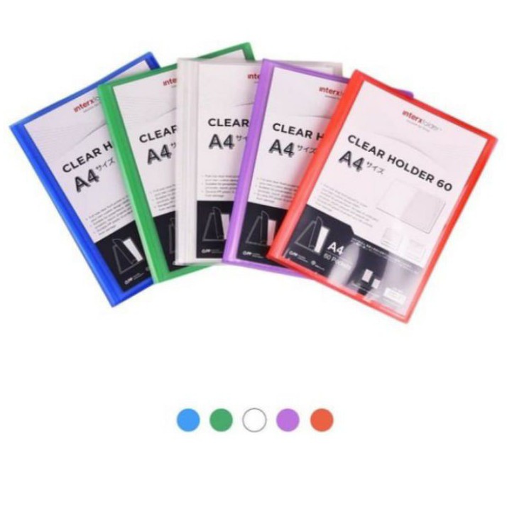 

Clear holder/dokumen keeper/display book A4 60 lembar Inter x folder (1 pcs)