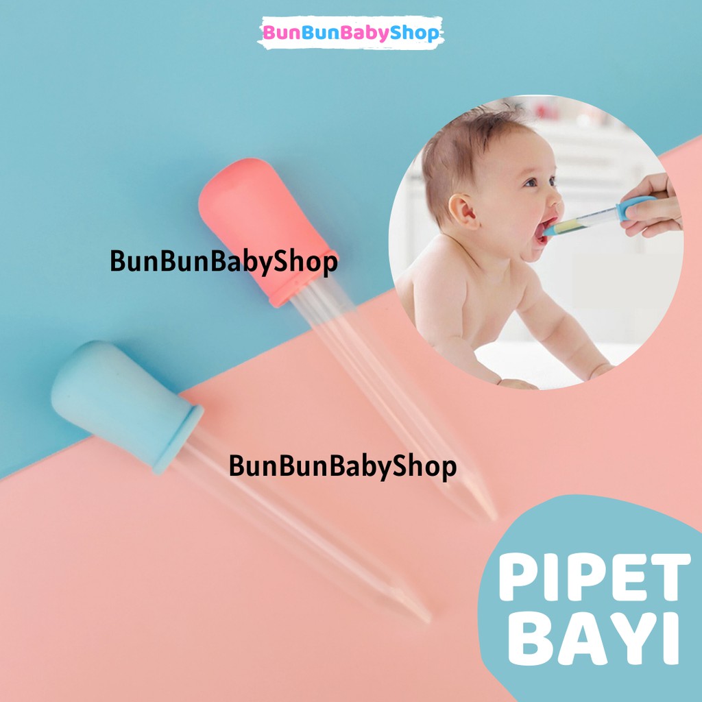 Pipet Bayi Tetes Plastik ASI Mpasi Perlengkapan Makan Baby New Born Peralatan Baru Lahir 5ml Bunbunb