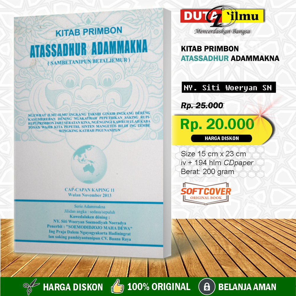 KITAB PRIMBON Atassadhur Adammakna