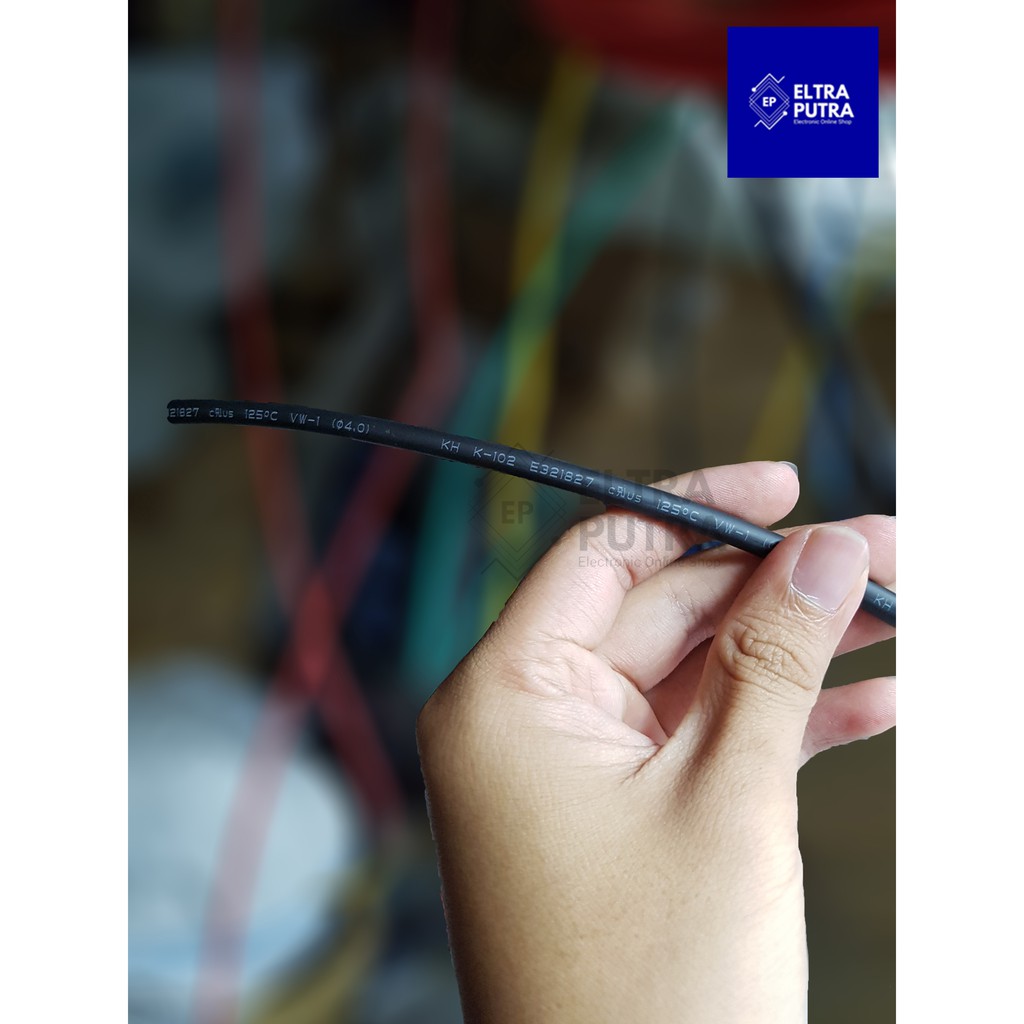 HEATSHRINK 4mm Warna Warni LENGKAP Ecer, Selongsong Selang Bakar ISOLASI BAKAR (1 Meter)