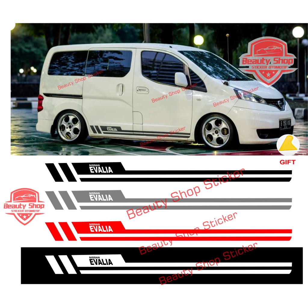 STICKER STIKER MOBIL NISSAN EVALIA LIST SIDE JDM