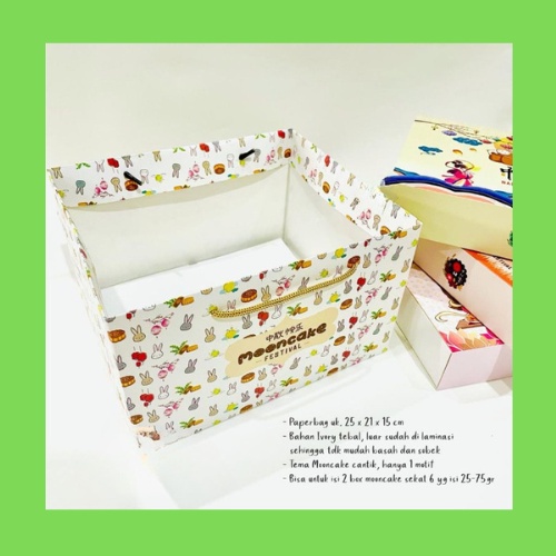 

Tas Paper Bag Mooncake Goodie Bag Paperbag Shopping Bag Tas Hampers Festival Mid Autumn 25 x 21 x 15 cm (5pcs)