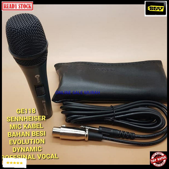 G118 Sennheiser mic kabel legendary Mik cable dynamic Microphone karaoke mikrophone vocal vokal senheizer senheiser audio sound sistem system pengeras suara pro profesional legendaris  TERBUAT DARI BESI  BISA SEGALA JENIS ALAT AUDIO  TIDAK MENGGUNAKAN BAT