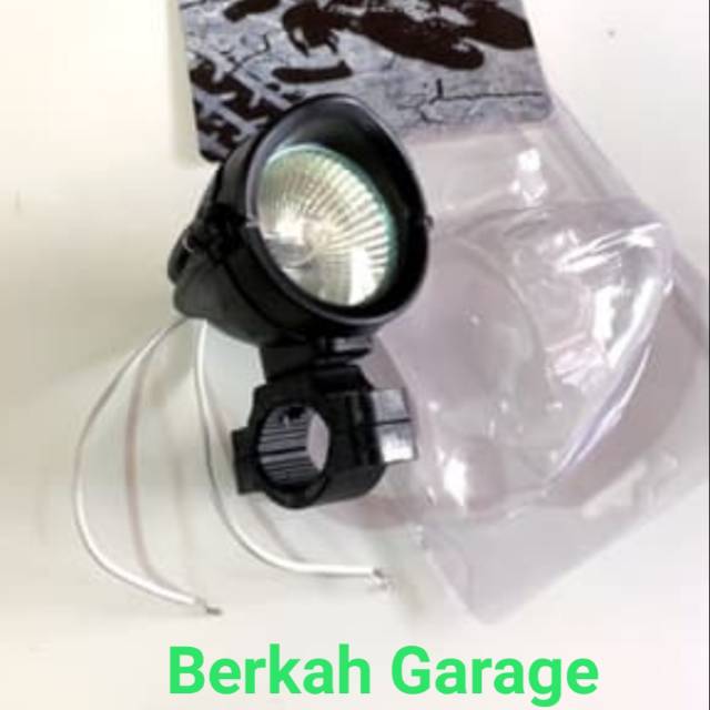 Lampu Tembak Kabut Halogen Model Kodok Plus Breket Stang