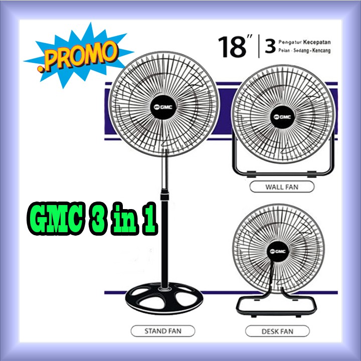 terlaris produk KIPAS ANGIN BESI / TORNADO FAN GMC 719 3in1 (18 Inch )di oder sekarang ya