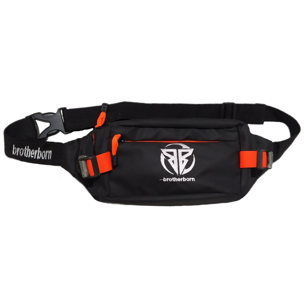 BROTHERBORN SELEMPANG SLINGBAG TAS WAISTBAG PRIA HITAM WATERPROOF BAHAN BIMO