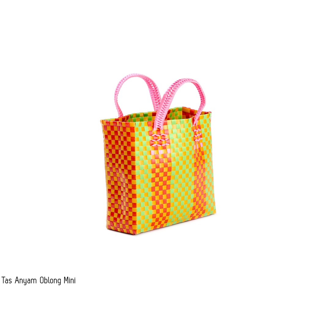 Tas Anyam Oblong Mini || Tas Belanja Anyam