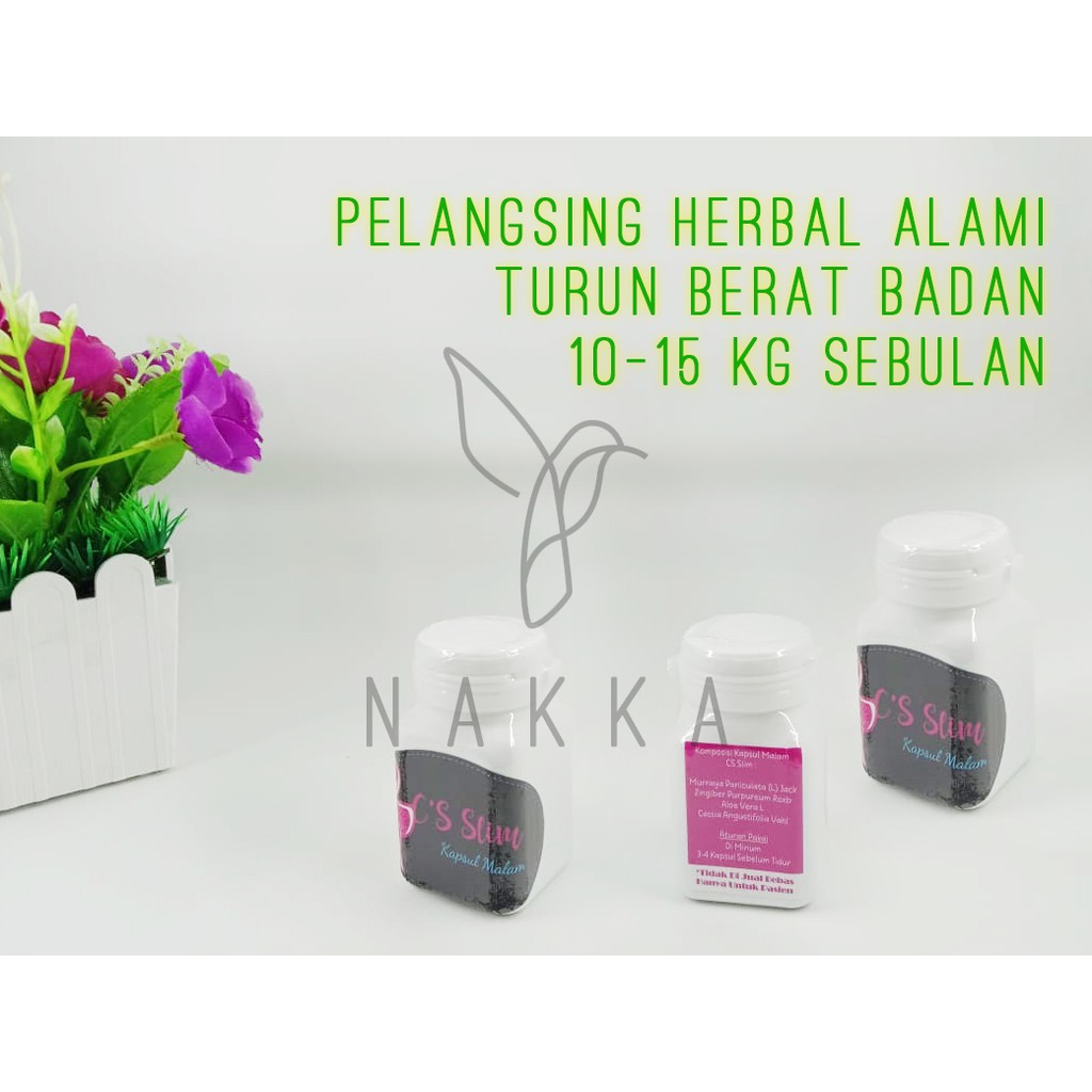 Pelangsing Obat Diet Herbal Penurun Berat Badan Cs Slim Malam