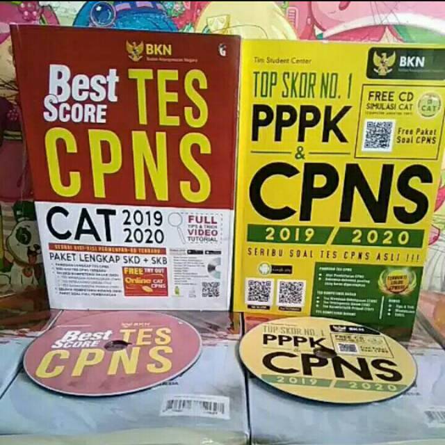 Paket 2 Buku Best Score Tes Cpns Cat 2019 2020 Cd Dan Top Skor No 1 Pppk Cpns Shopee Indonesia