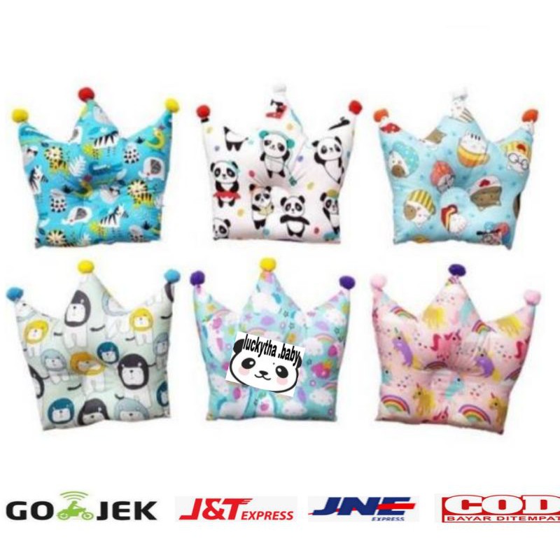 bantal baby anti peyang MAHKOTA okiyo/bantal bayi mahkota crown-okiyo/perlengkapan bayi