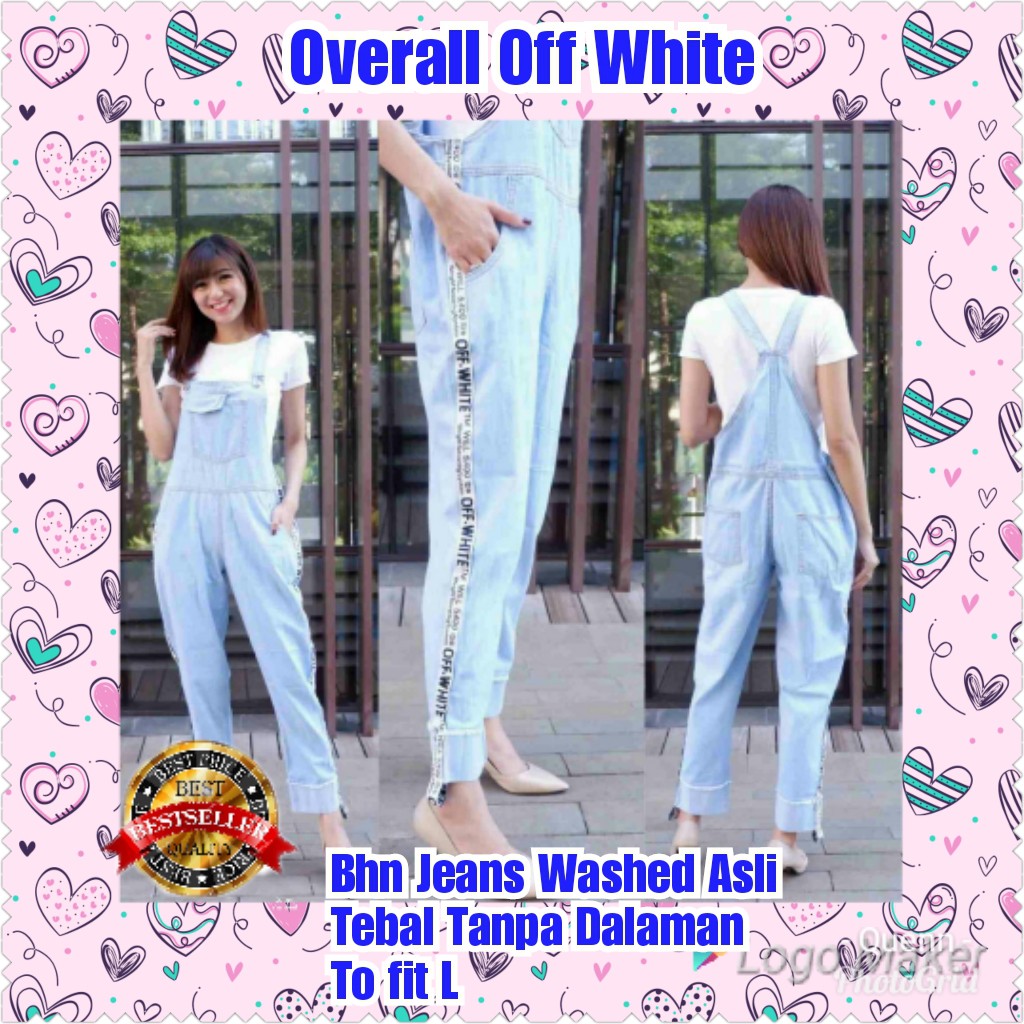 TERMURAH OVERALL OFF WHITE /JAMPSUIT/ TERBARU/TERPOPULER/TERLARIS/TERMURAH