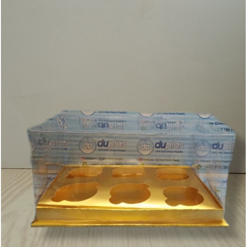 Box Cupcake Mika Gold isi 6 Cupcake