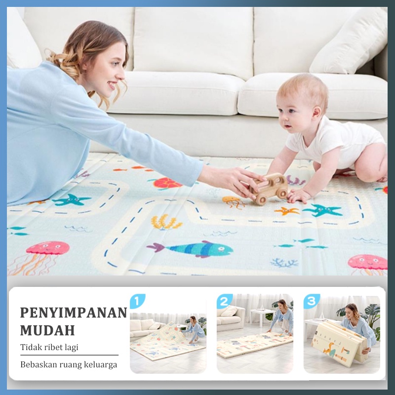 Playmat Lipat karpet bayi Playmat Bayi 180x200 cm Matras Bayi Playmat Foam Lipat