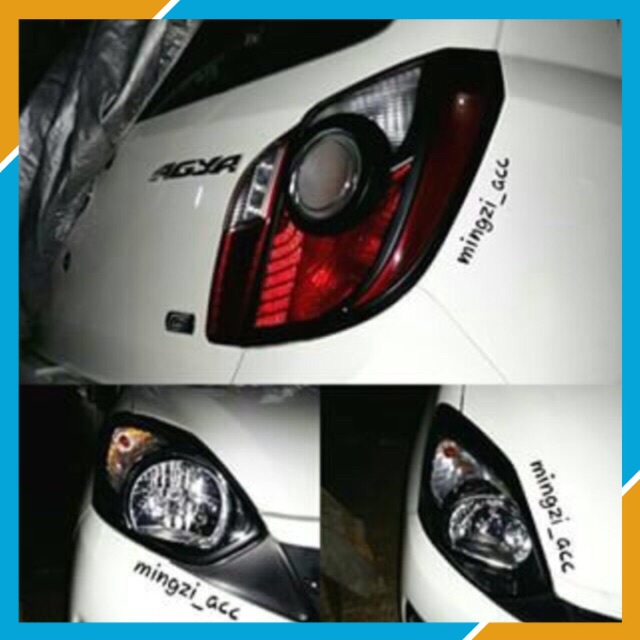 VARIASI GARNISH LAMPU TOYOTA AGYA / AYLA BLACKDOP / HITAM