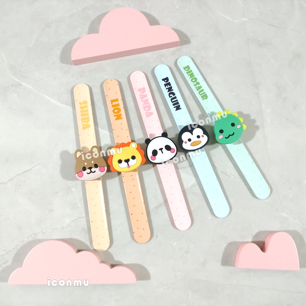 Miniso Jam Tangan Anak Karakter Binatang  - Shiba Inu / Lion / Panda / Penguin / Dinosaur