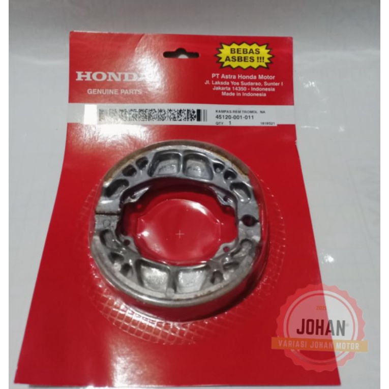 kampas belakang orisinil Honda/kampas rem tromol/45120-001-011/kampas belakang GL100/Supra lama/win/