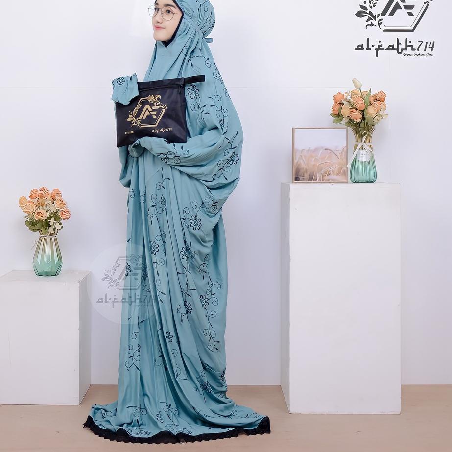 Siap Kirim.. Mukena terusan dewasa jumbo bordir gracella mukena terusan rayon mukena lajuran dewasa 