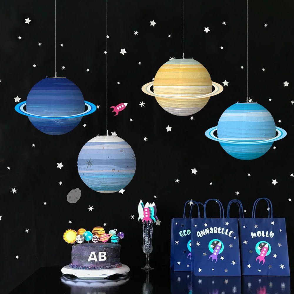 Rebuy Festival Lantern Portable Eight Planets Lantern Mid-Autumn Festival Lantern Perlengkapan Pesta Hadiah Festival Lampion Kertas Berbintang