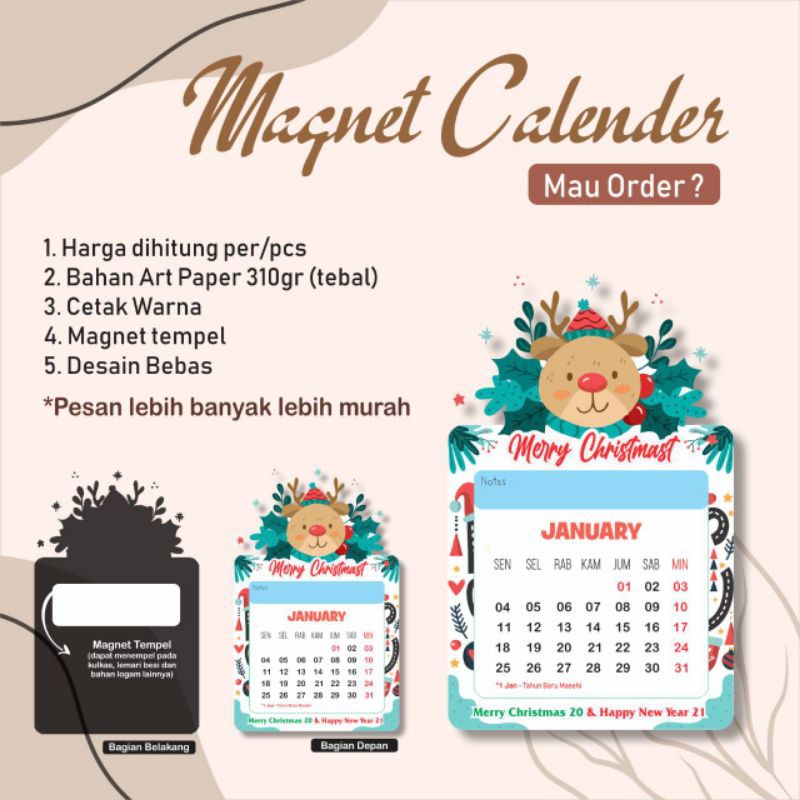 

Magnet Calender - Kalender Magnet Mini - Souvenir Kalender Mini 2021