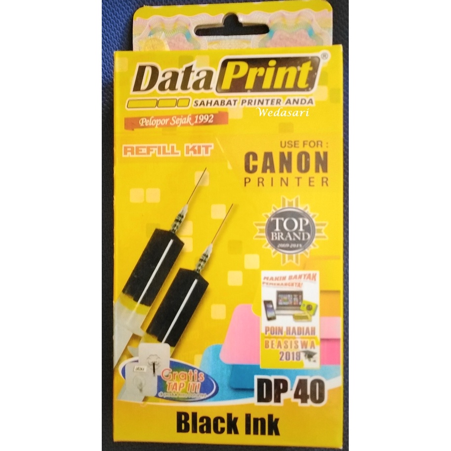 Data Print Tinta Refil Canon Hitam Warna Tinta Isi Ulang Printer Canon