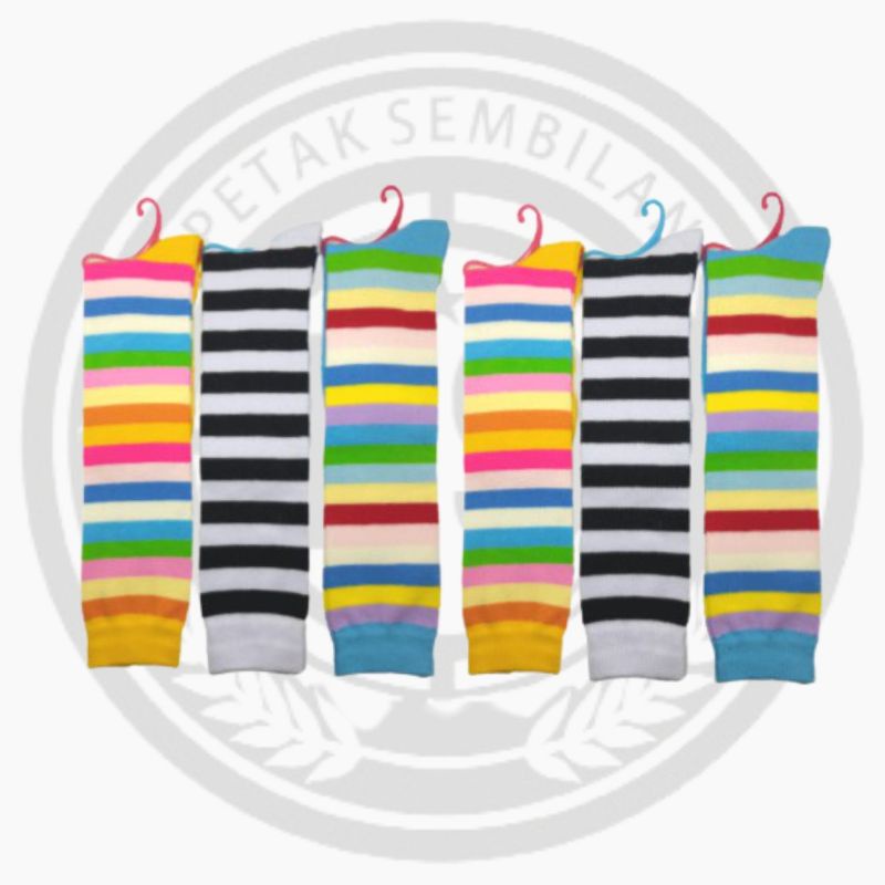 Kaos Kaki Liris Salur Panjang Selutut Rainbow Striped