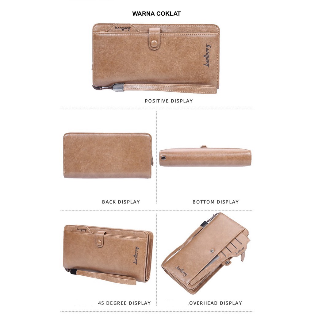 ORIGINAL BAELLERRY 6703 DOMPET PANJANG DENGAN ZIPPER SLETING PRIA WANITA JHONNY WALLET