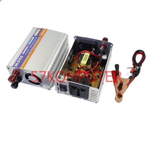 Power Inverter 500 Watt / Inverter 500W Power Inverter DC to AC 12V to 220V Aki Mobil BISA UNTUK : TV / Kipas Angin / DVD / Amplifier / Lampu / Mesin Fax / Printer / Laptop / di dalam mobil / lampu emergency / Cas hp / speaker / dll.