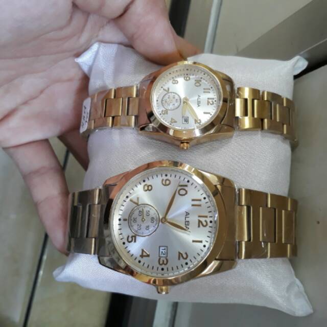 JAM TANGAN ALBA CRONO SEVOND ON TGL ON KW SUPER COUPLE