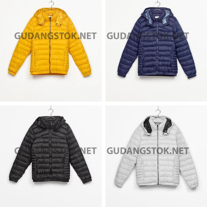 KN JAKET PRIA MUSIM DINGIN BERSHKA ORIGINAL HITAM VM