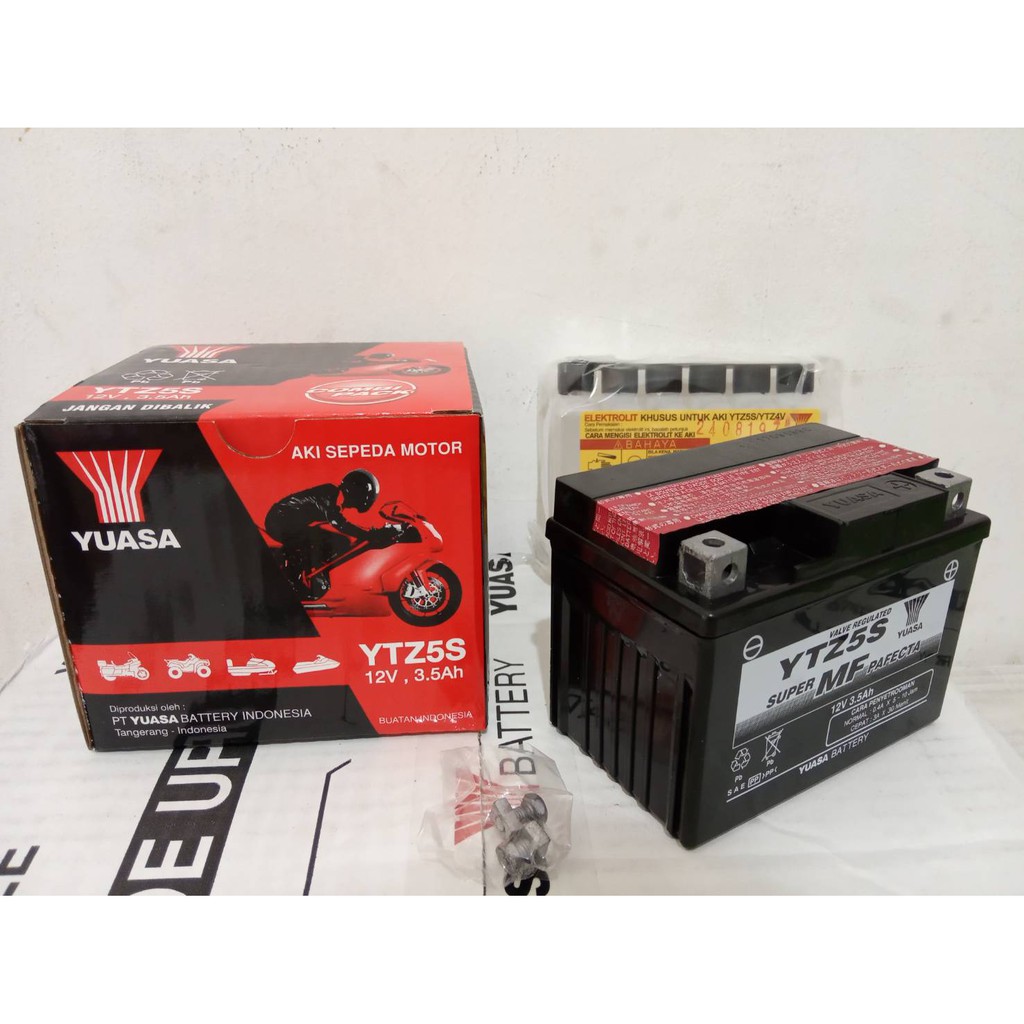 Aki Motor Xeon, Fino, Blade, Revo, Mio GT, Verza, CS1, X-Ride YTZ5S YUASA ORI