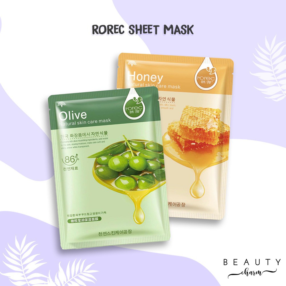 [FLASH SALE] ROREC HCHANA 86% MASK NATURAL SHEET MASK