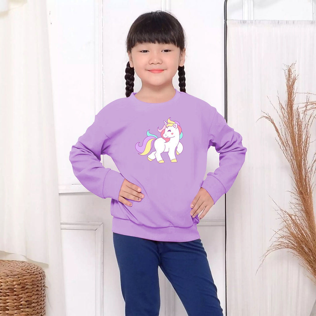 Kaos Unicorn poni Anak Perempuan / kaos atasan anak perempuan / kaos atasan anak / baju kaos atasan 
