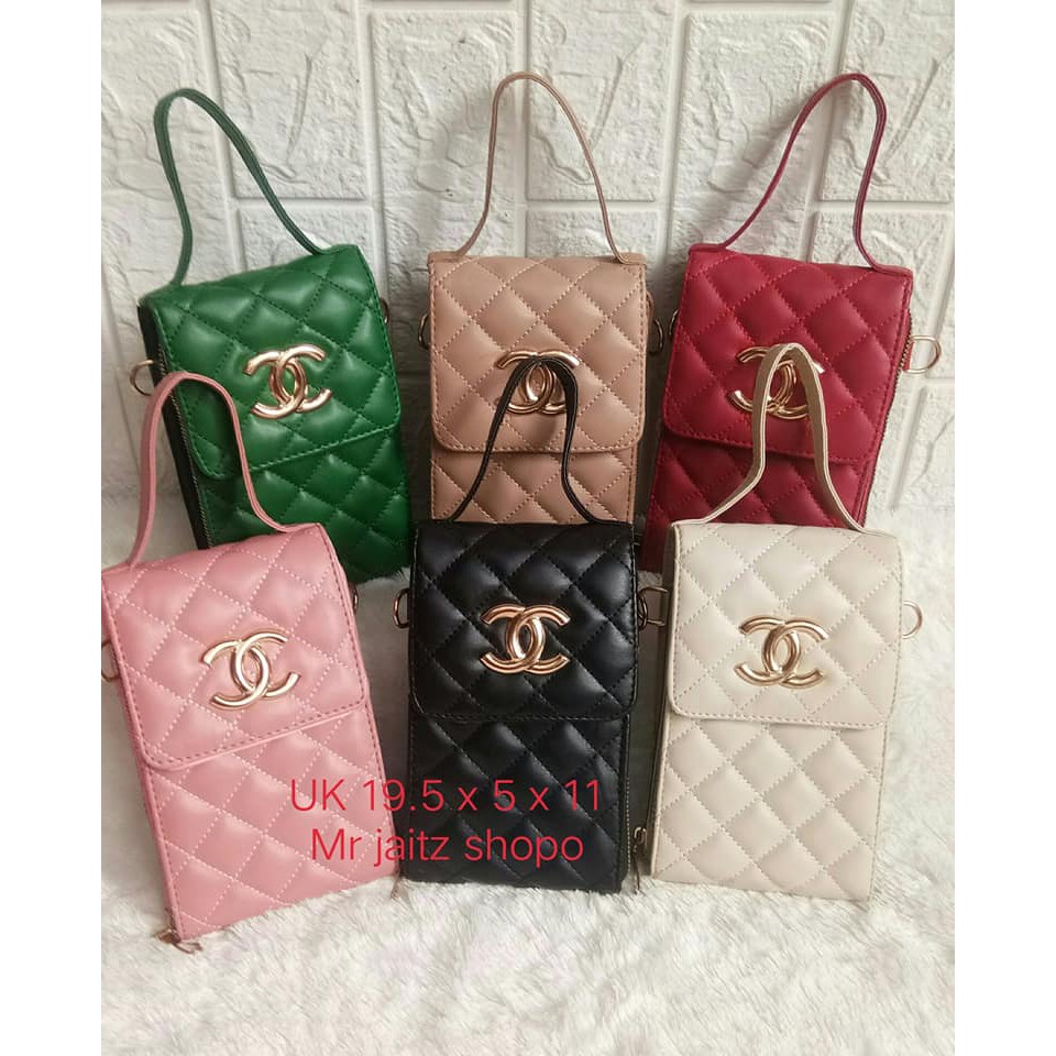 tas HP wanita bordir / dompet hp tenteng 3 ruang