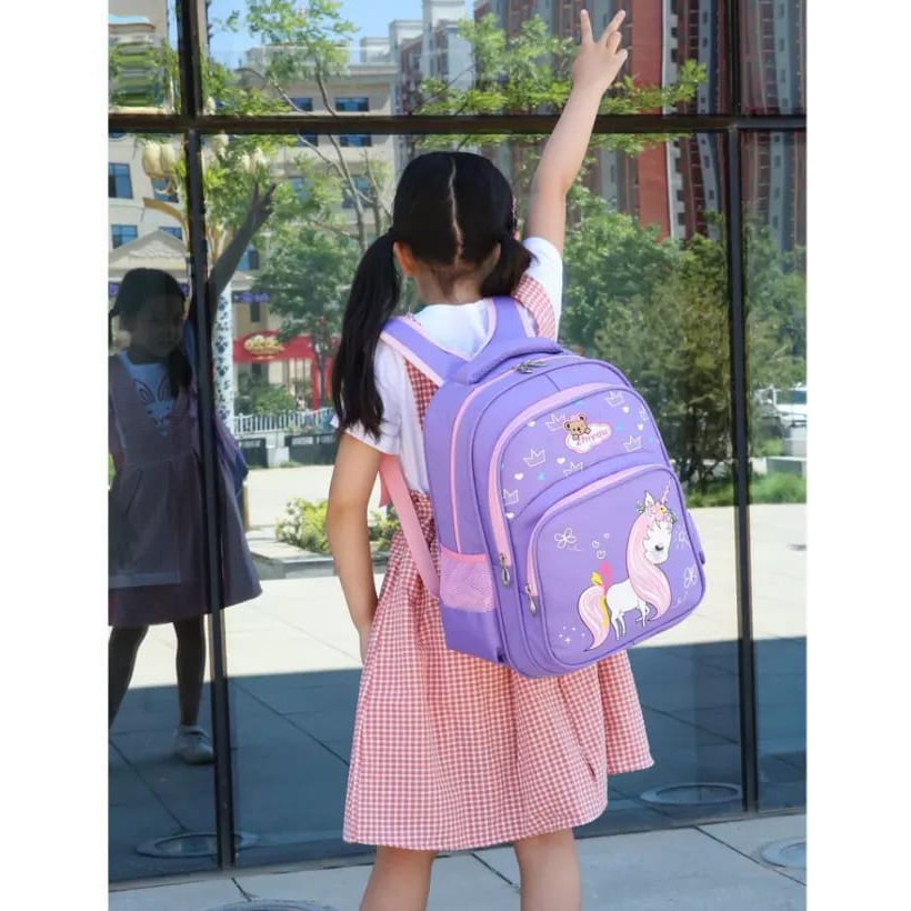 ARMELIA SHOP Tas Ransel Sekolah Anak Perempuan Tas Sekolah Anak Anti Air Model Korea Import Tebal